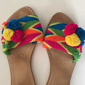 Handmade Colombian Pom-Pom sandals